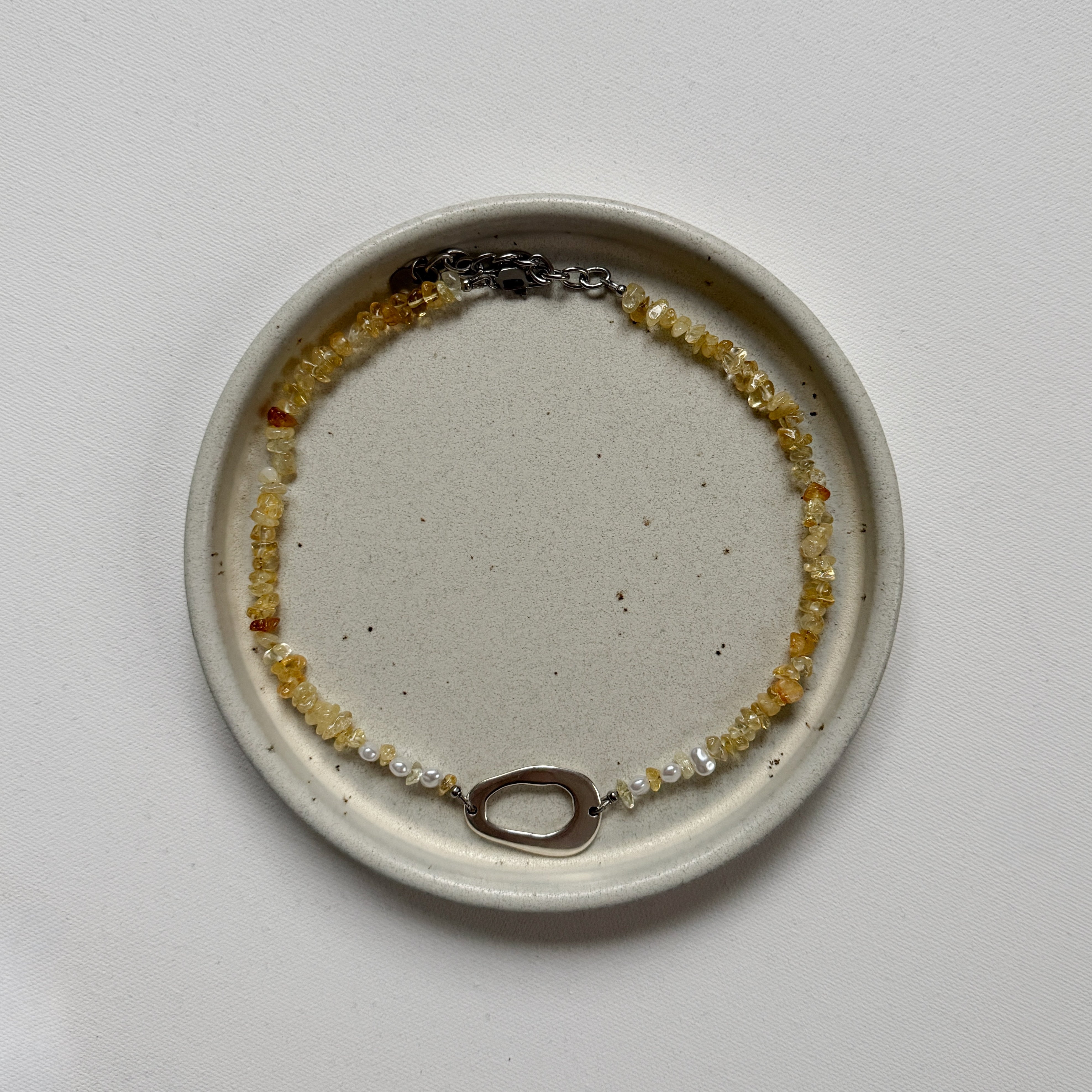 Stone Choker with Oval Spacer