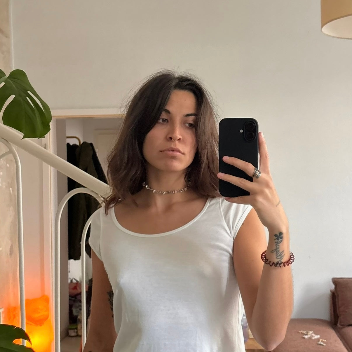 Metal Choker with Discs