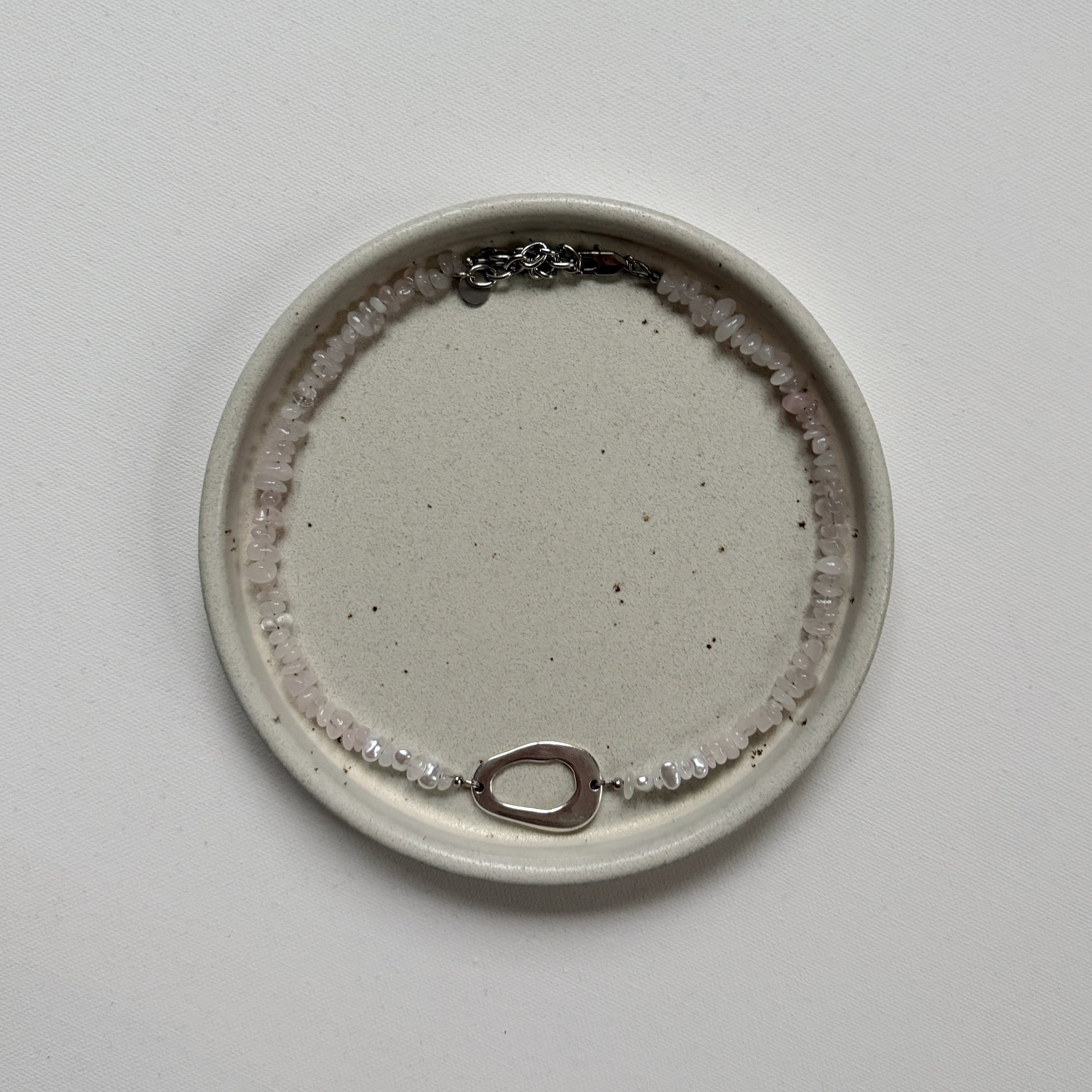 Stone Choker with Oval Spacer