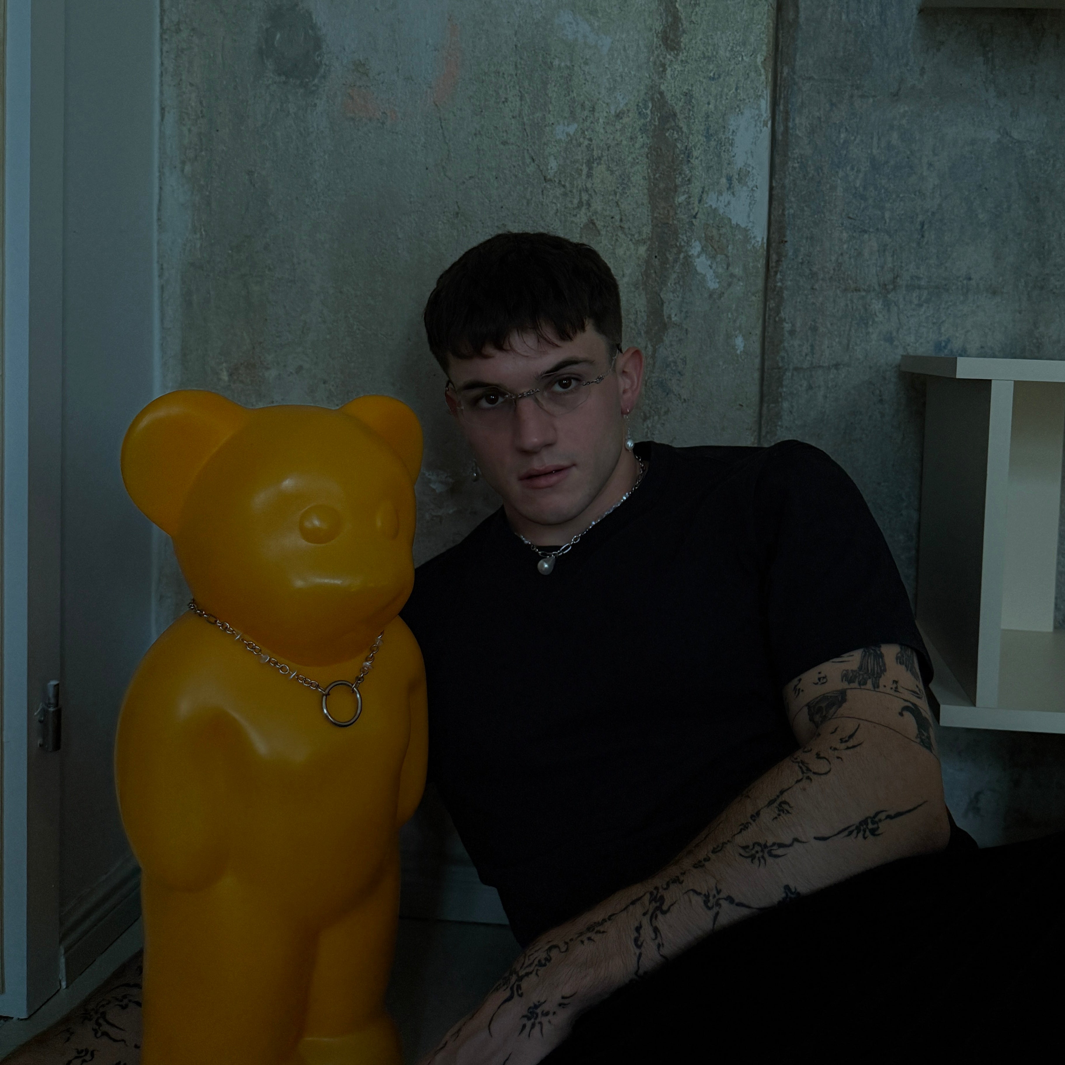 Earrings with Drops & Chain