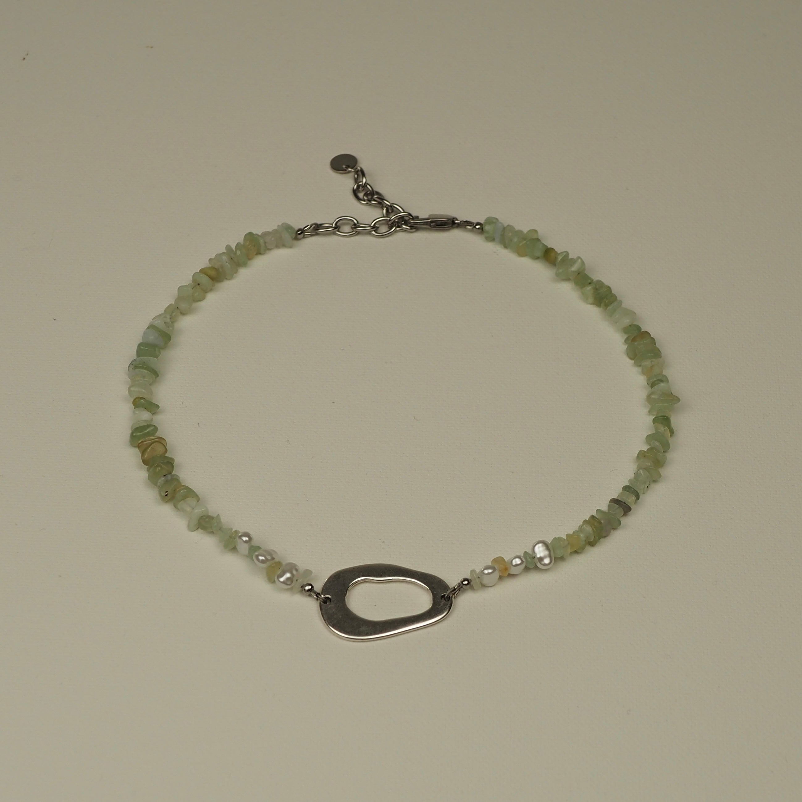Stone Choker with Oval Spacer