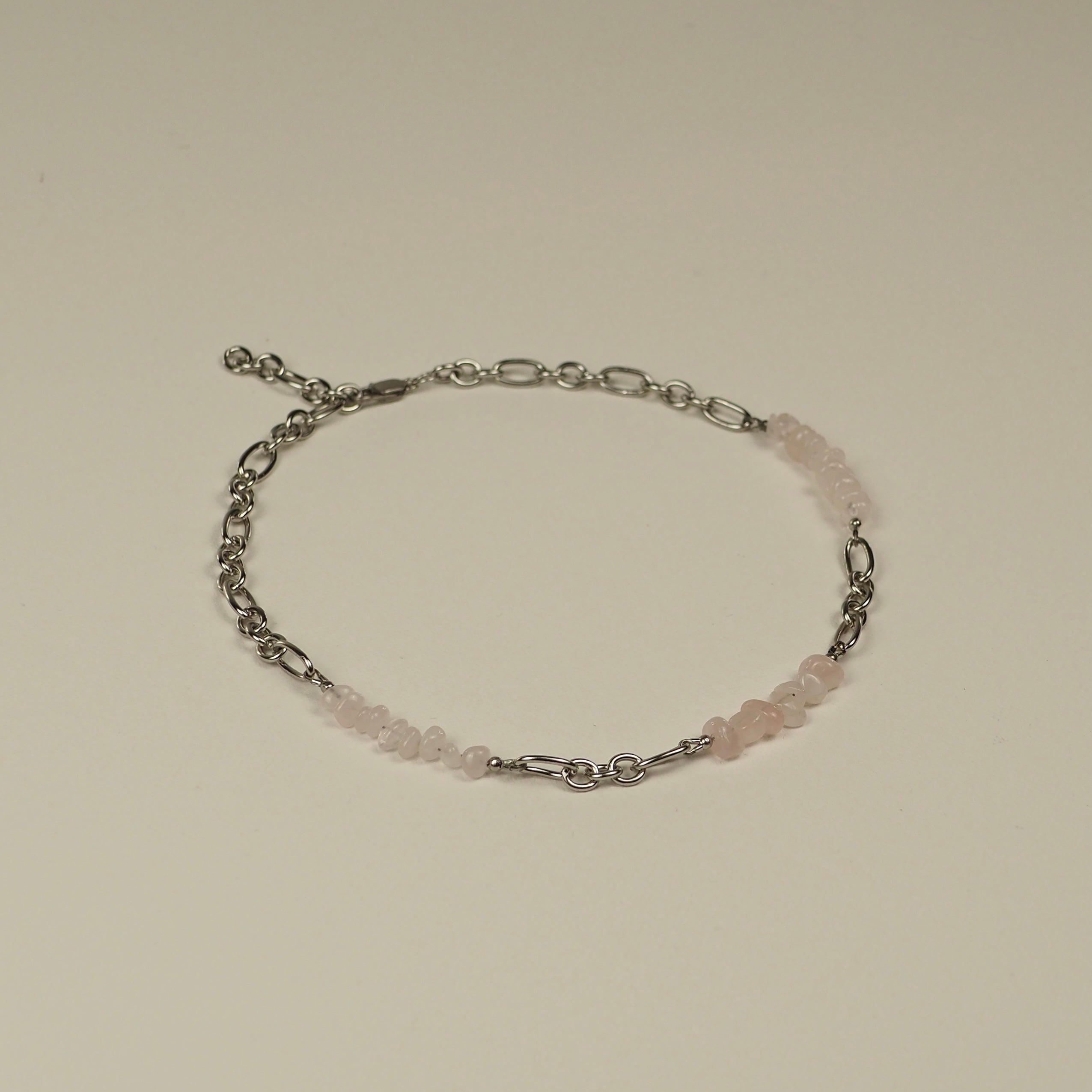 Metal Choker with Triple Stone Detail