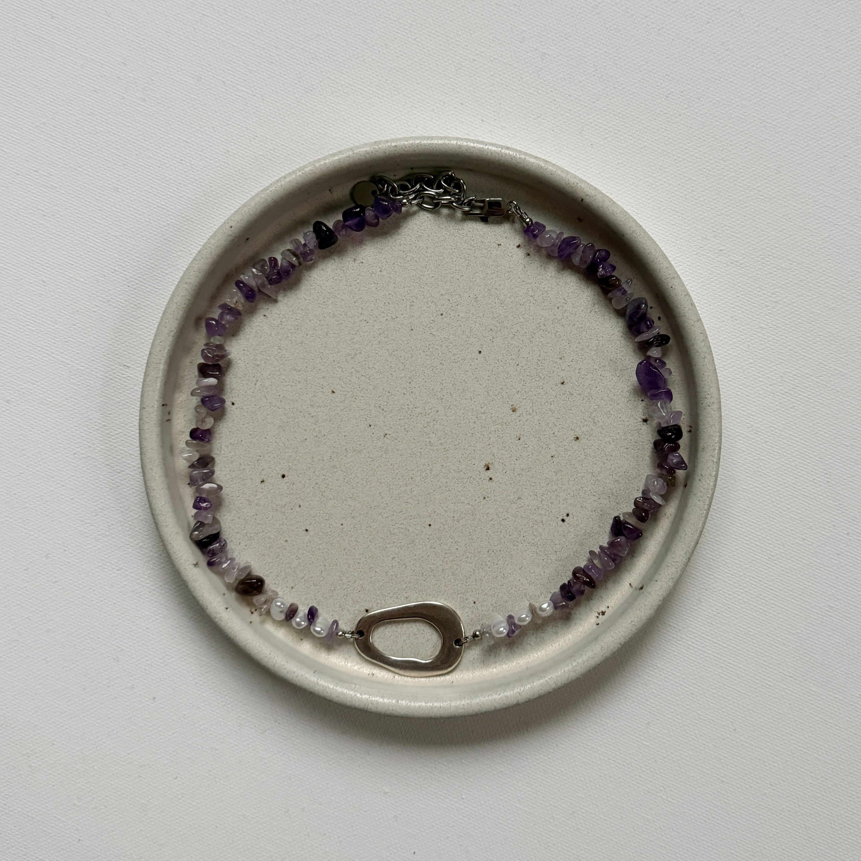 Stone Choker with Oval Spacer