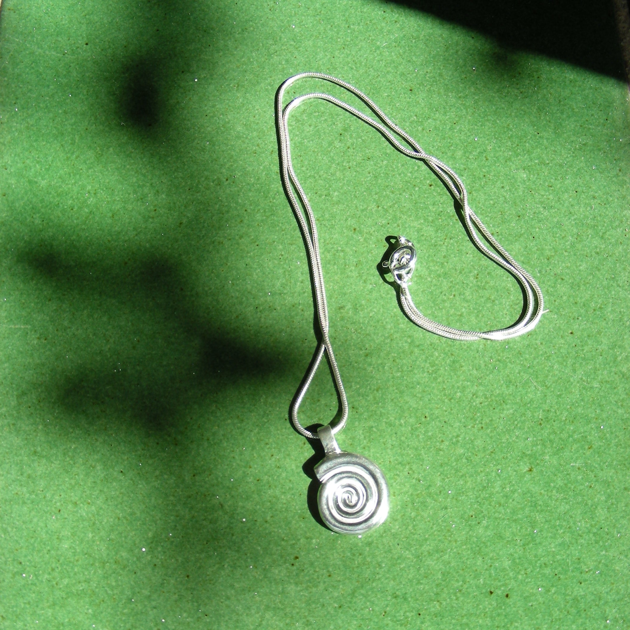 Noa - Silver Spiral Necklace