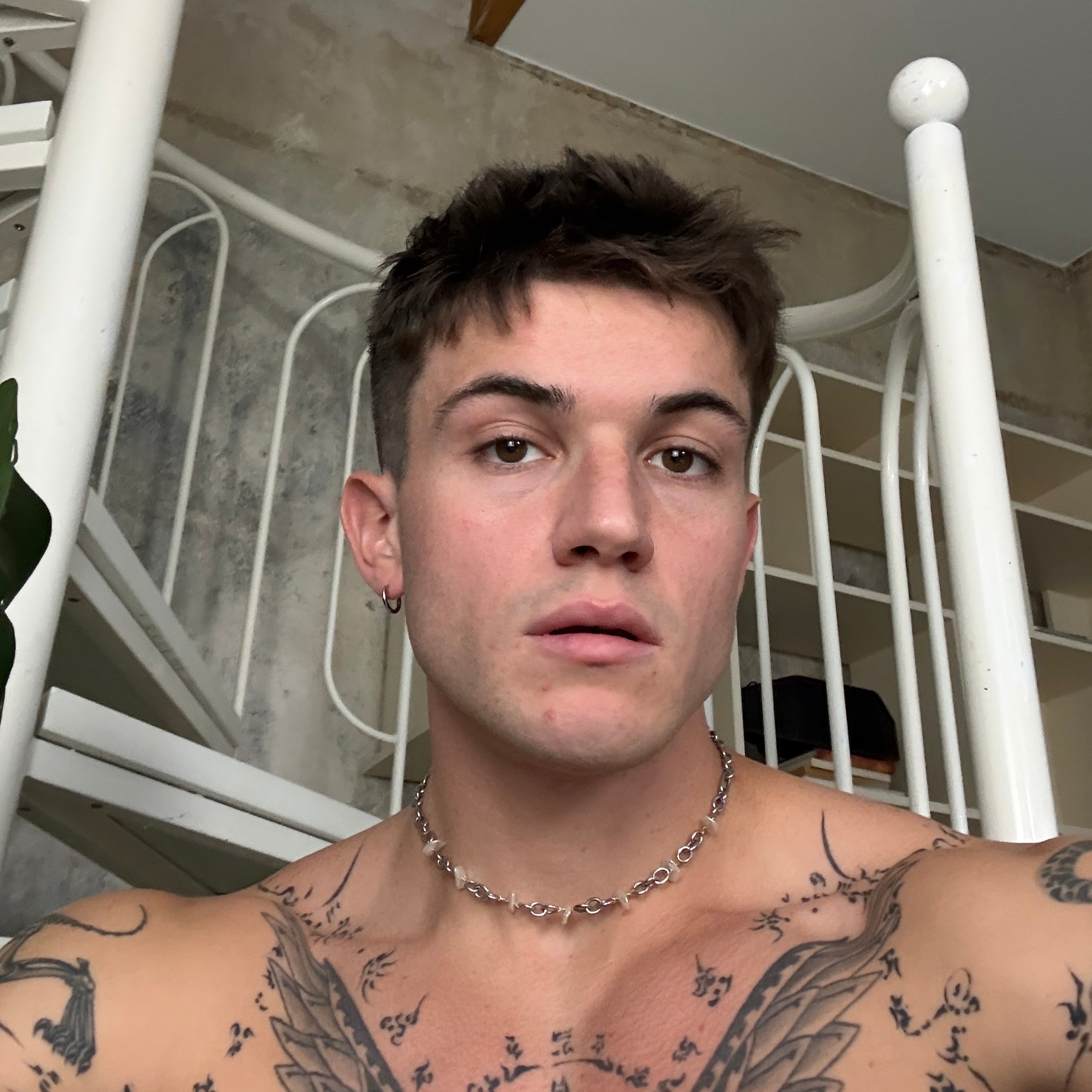 Metal Choker with Discs