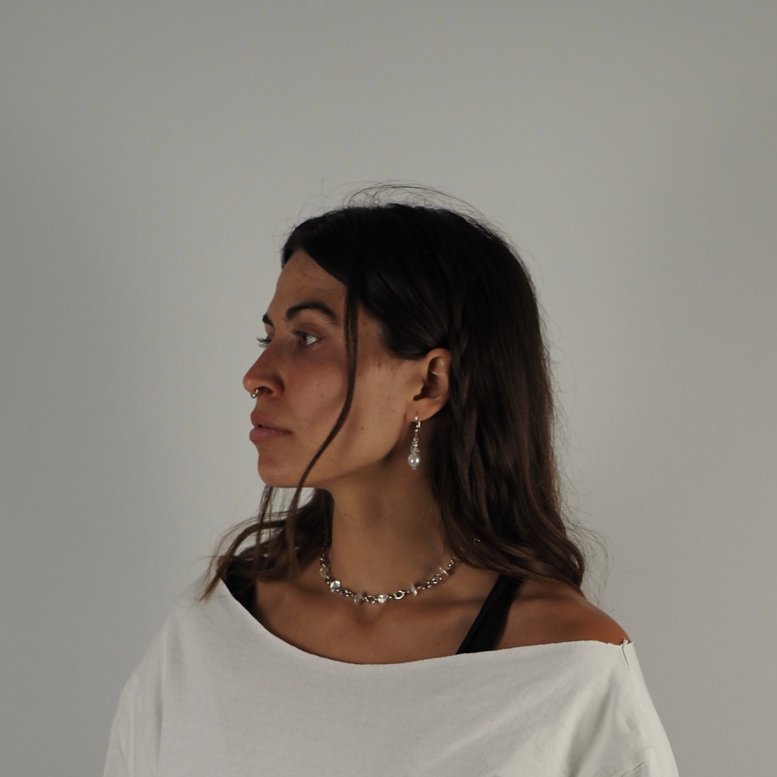 Metal Choker with Discs
