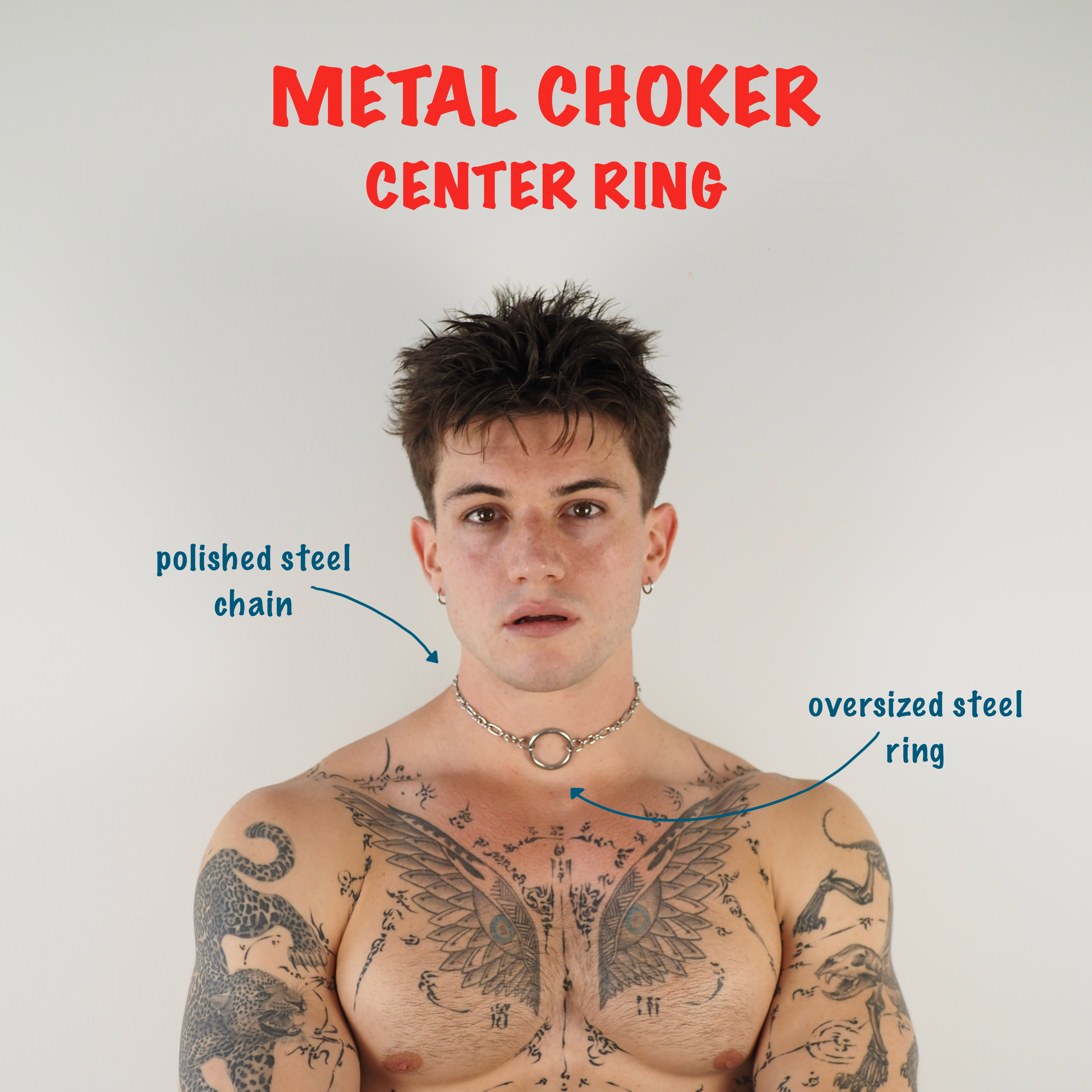 Metal Choker with Center Ring